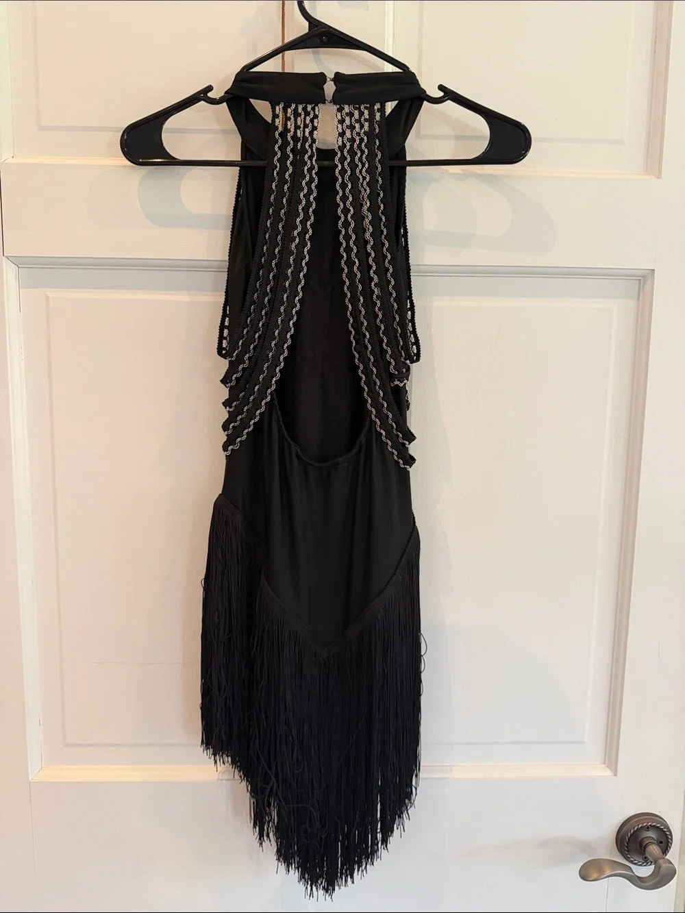 Costume: Black Halter Fringe Dance Costume